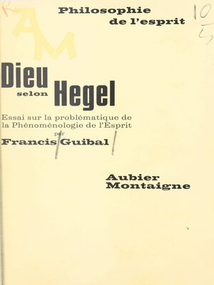 cover image of Dieu selon Hegel